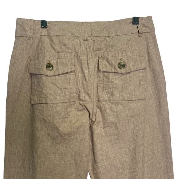 Marc by Marc Jacobs Straight Leg Trousers Womens Sz 8 Tan 4 Pocket Flat Front - Picture 5 of 8